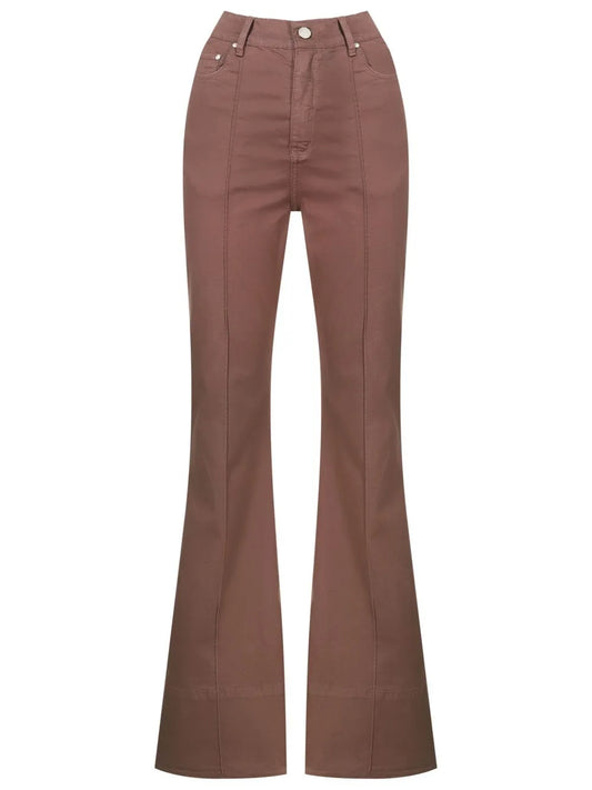 Flared-Leg Cut Jeans