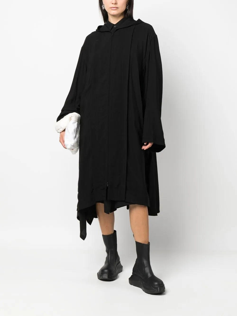 Asymmetric Hooded Coat