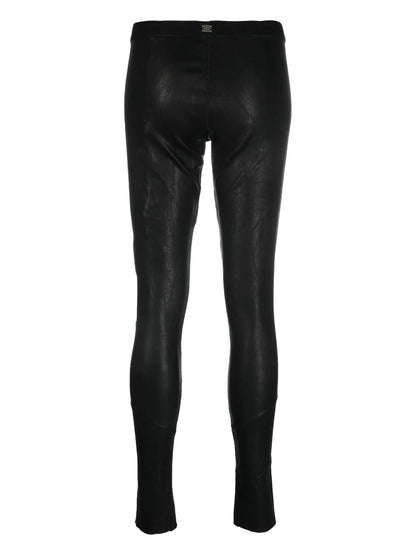 Low-Rise Leather Leggings