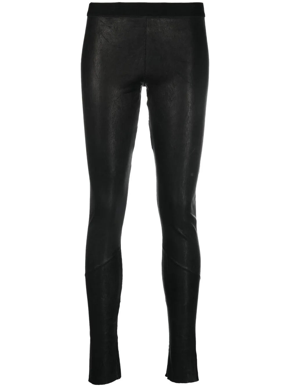Low-Rise Leather Leggings