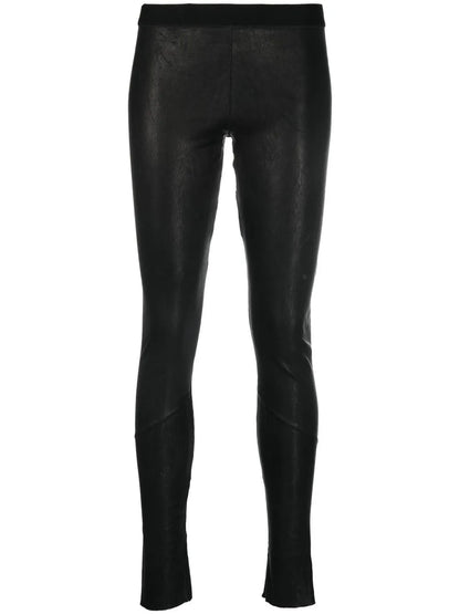 Low-Rise Leather Leggings