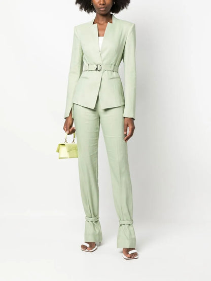 Twill Buckled-Ankle Trousers