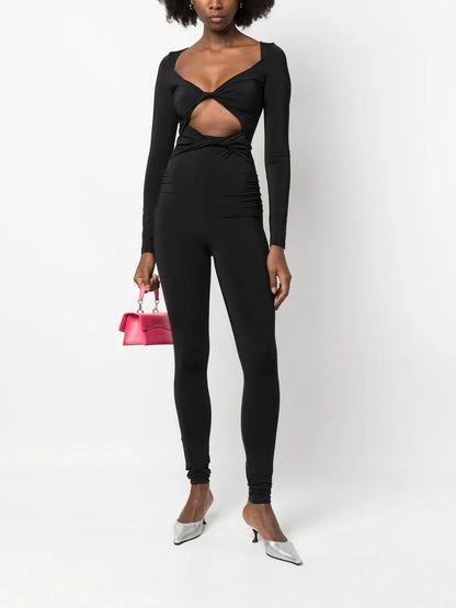 Knot-Detail Jersey Jumpsuit