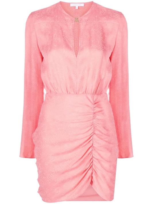 Ruched-Front Mini Dress