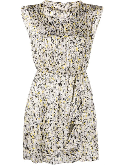 Printed Draped Dress