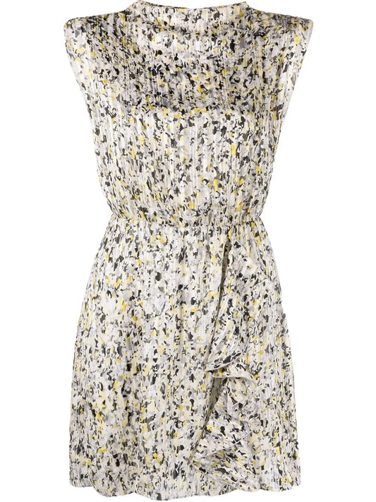 Printed Draped Dress