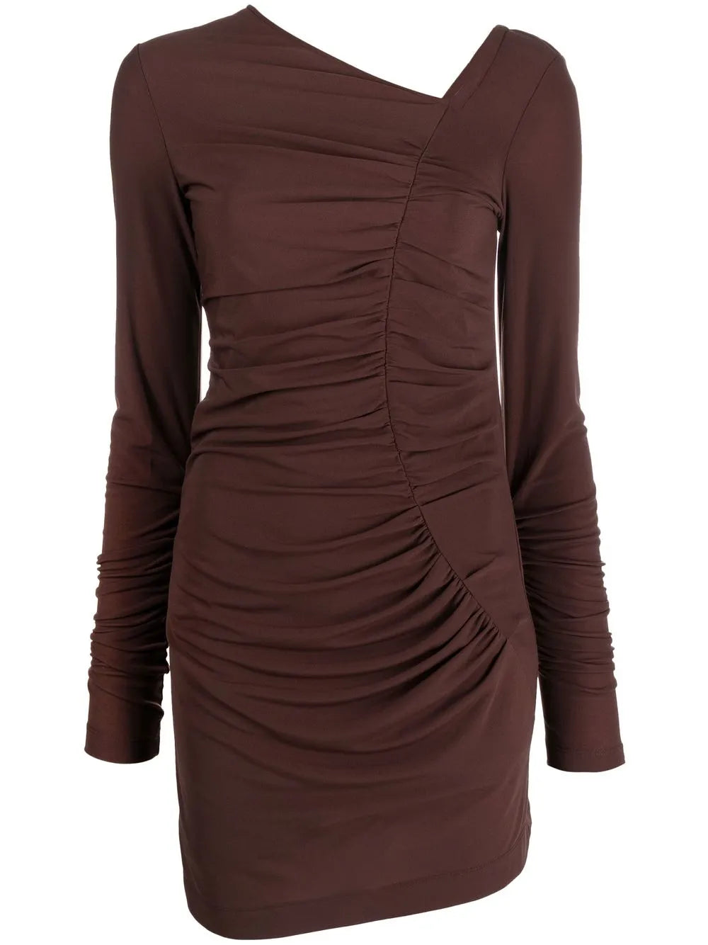 Draped Asymmetric Bodycon Dress