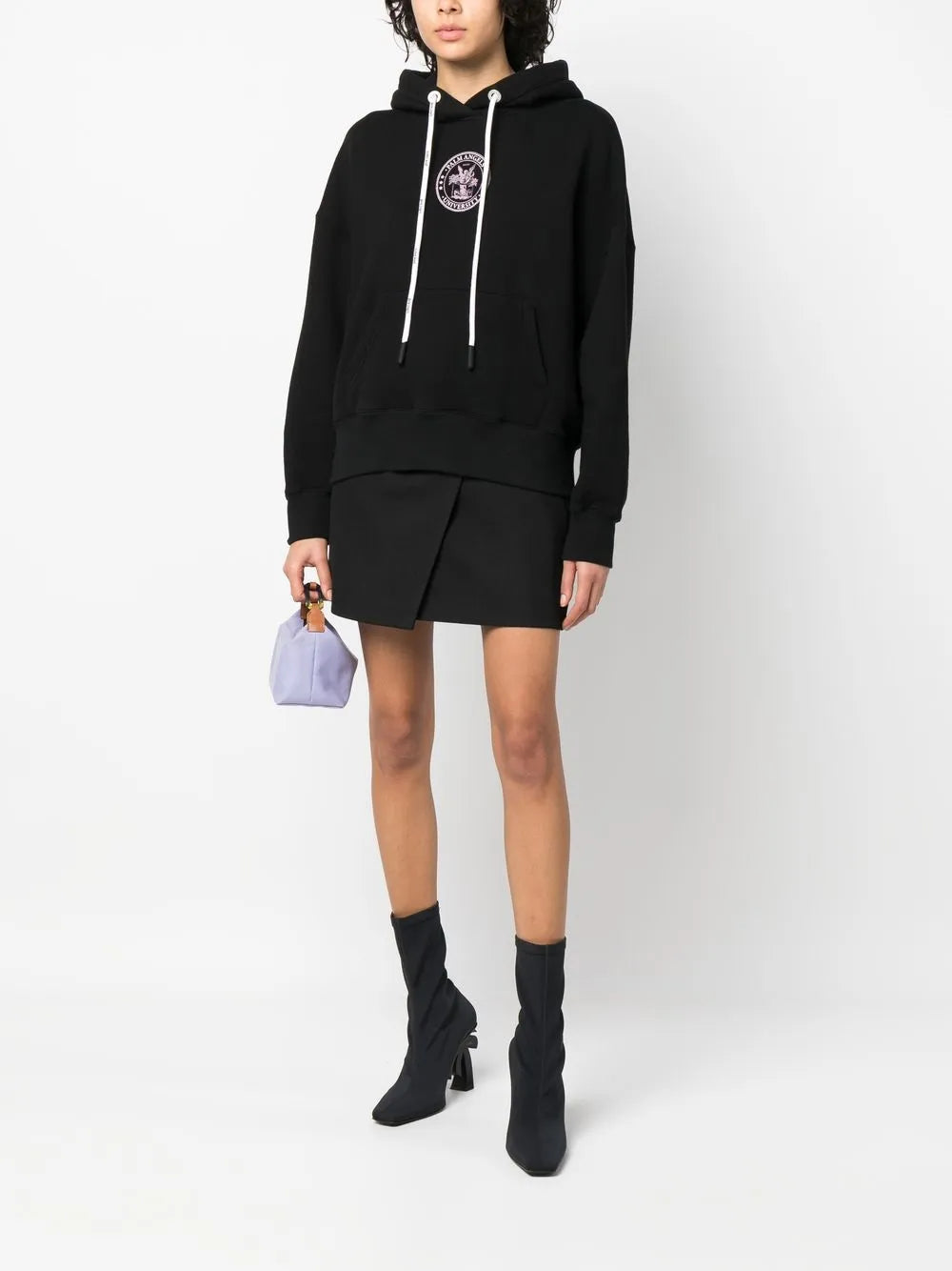 College Logo-Print Hoodie