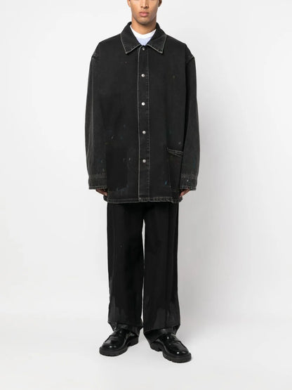 Single-Breasted Denim Coat
