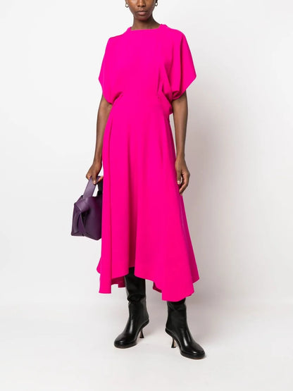 Draped Mid-Length Dress