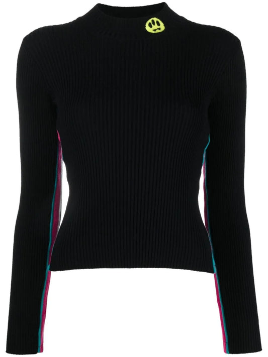 Smiley-Patch Long Sleeve Jumper