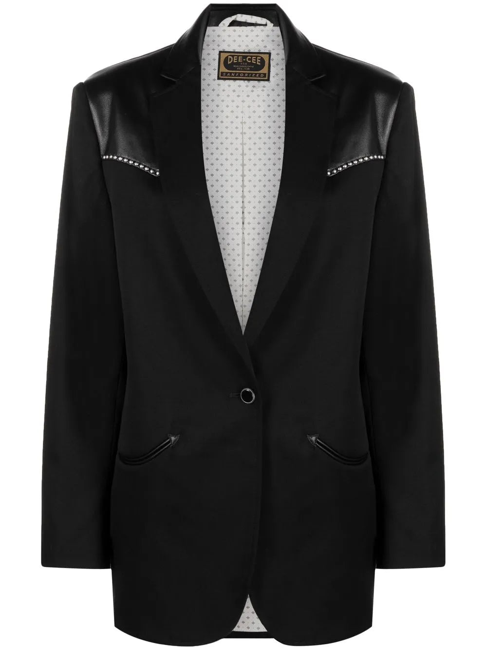 Panelled Single-Breasted Blazer