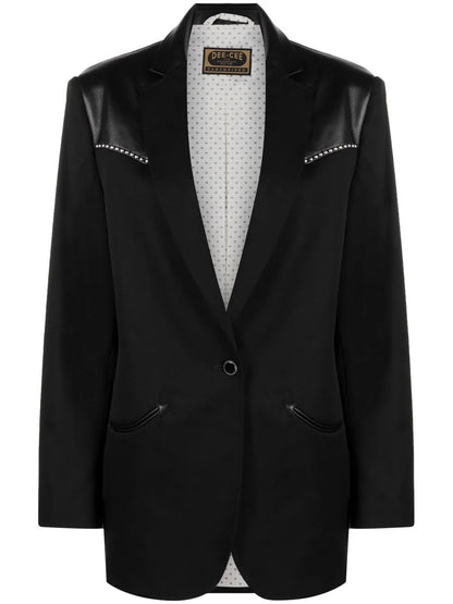 Panelled Single-Breasted Blazer