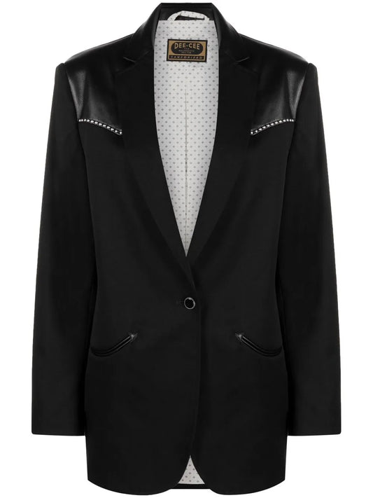 Panelled Single-Breasted Blazer