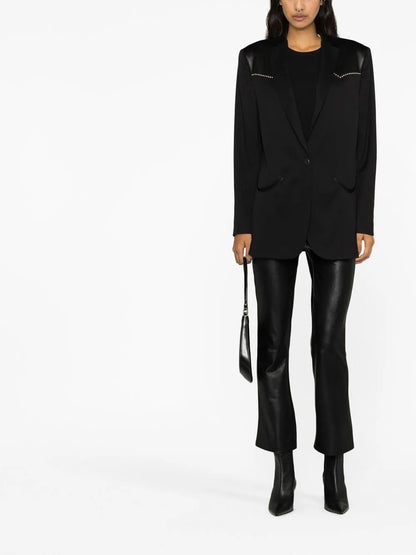 Panelled Single-Breasted Blazer