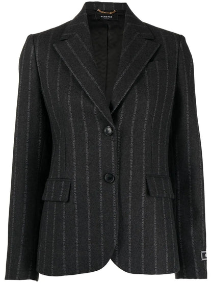 Ges Logo-Pinstripe Blazer
