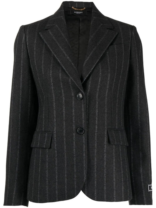 Ges Logo-Pinstripe Blazer
