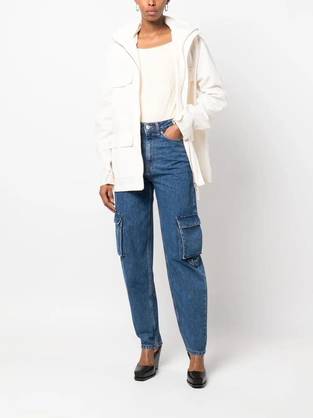 Tapered-Leg Cargo Jeans