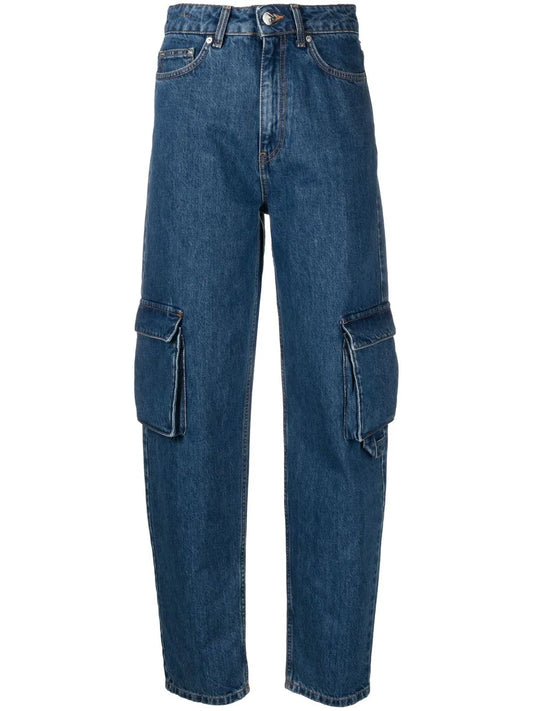 Tapered-Leg Cargo Jeans
