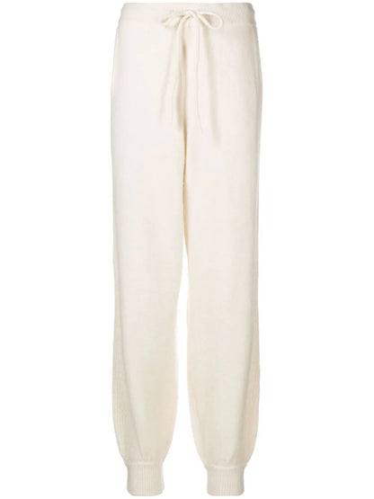 Tapered-Leg Knitted Trousers