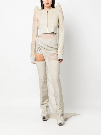 Cropped Zip-Up Jacket