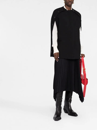 Buttoned Slit-Sleeves Coat