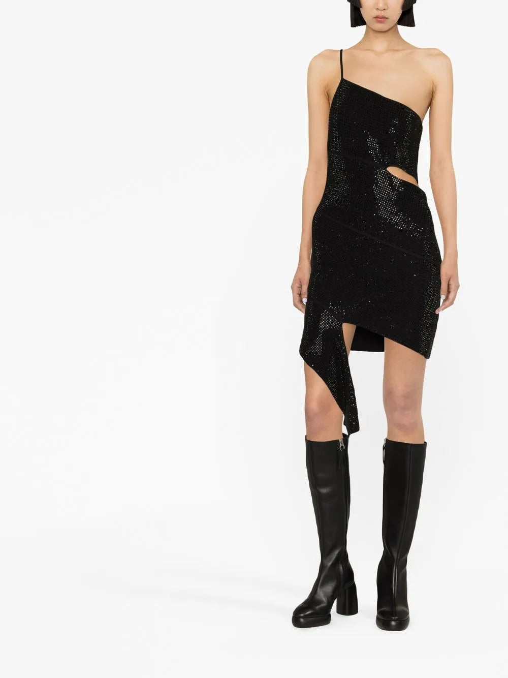 Rhinestone-Embellished Minidress