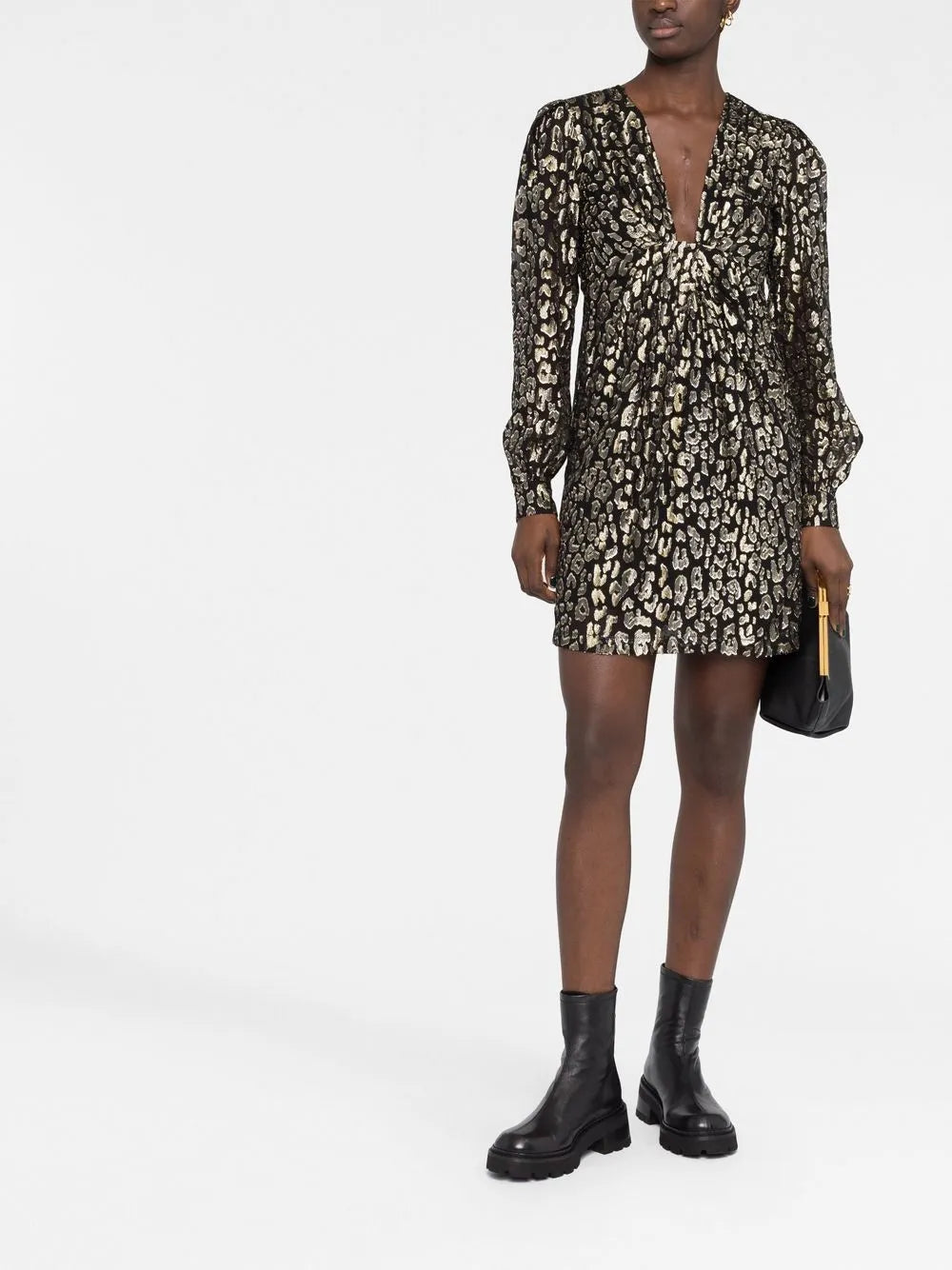Leopard Jacquard Mini Dress