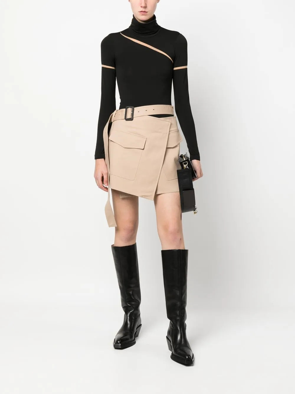 Wrap-Design Mini-Skirt