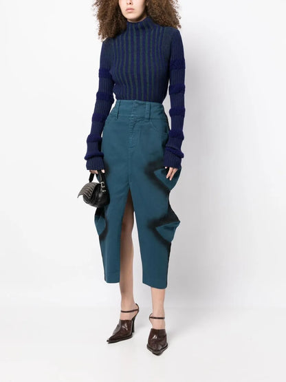 Ribbed-Knit Long-Sleeve Jumper