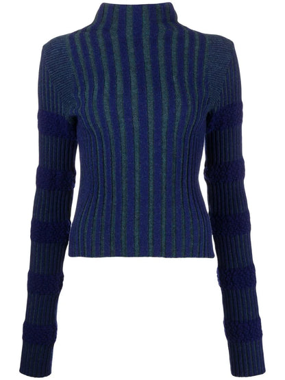Ribbed-Knit Long-Sleeve Jumper