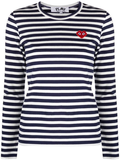 Horizontal-Stripe Long-Sleeve T-Shirt