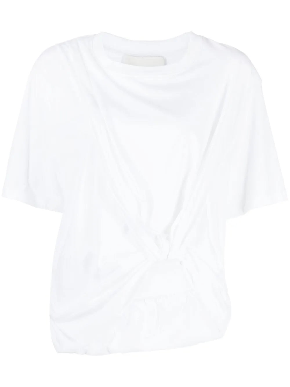 Drape-Detail Cotton T-Shirt