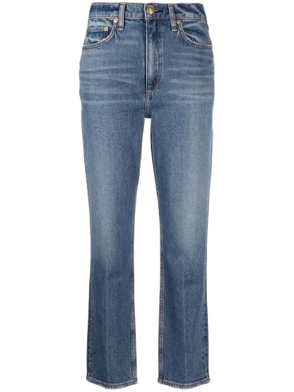 Straight-Leg Cropped Jeans
