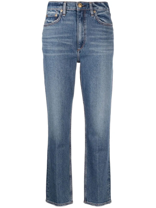 Straight-Leg Cropped Jeans