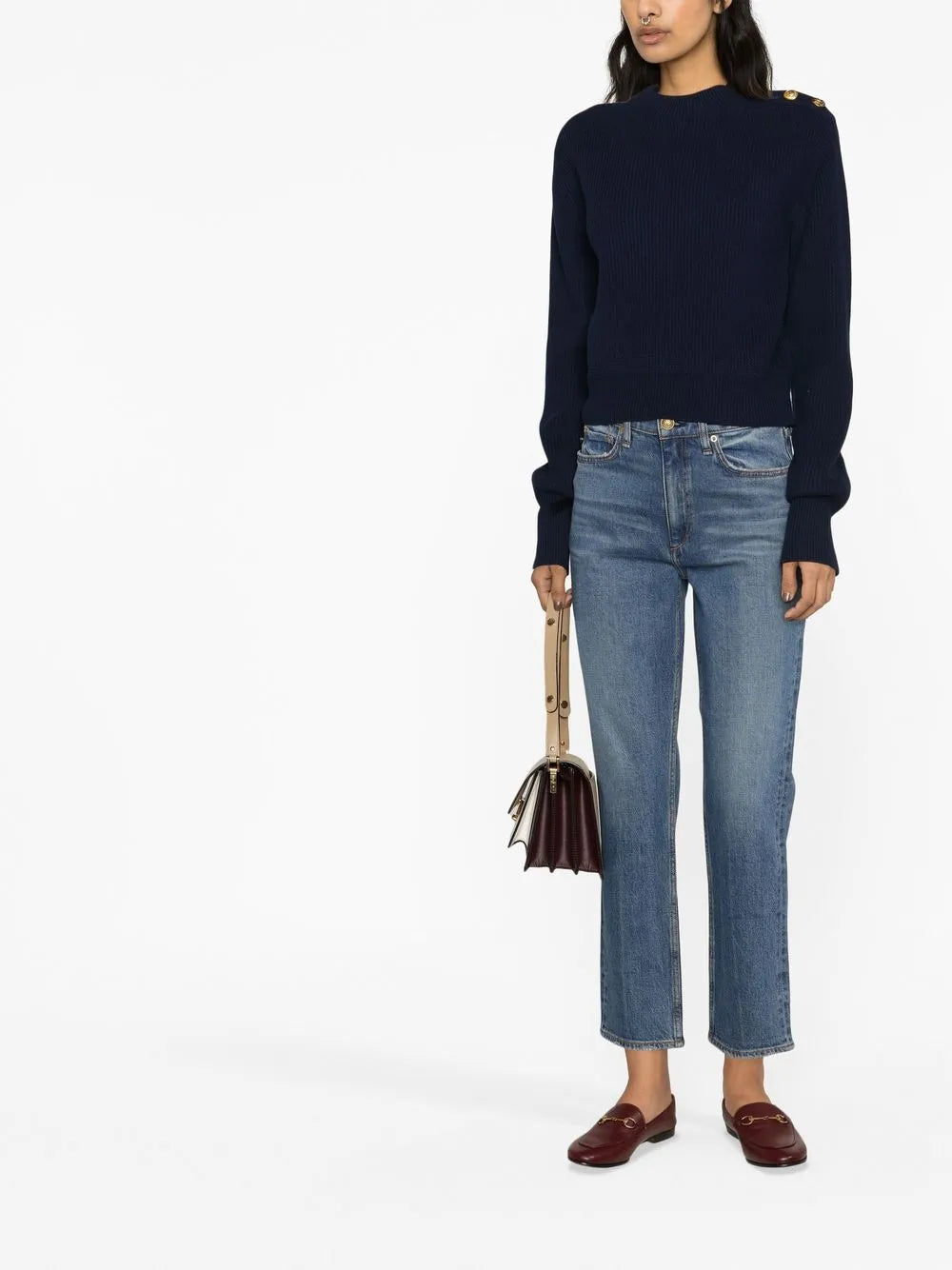Straight-Leg Cropped Jeans