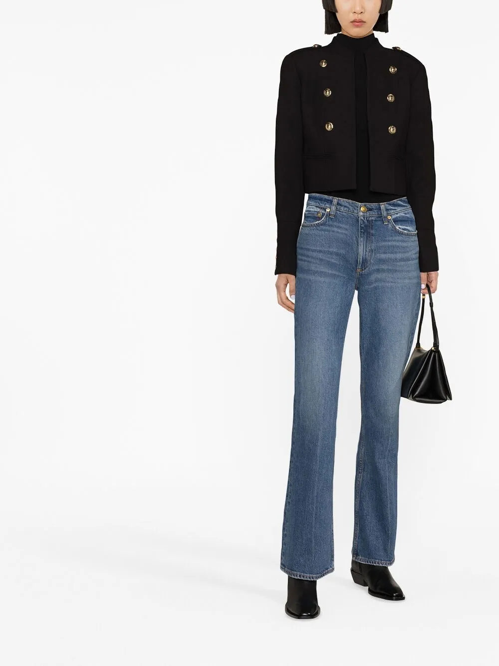 Flared Washed Jeans