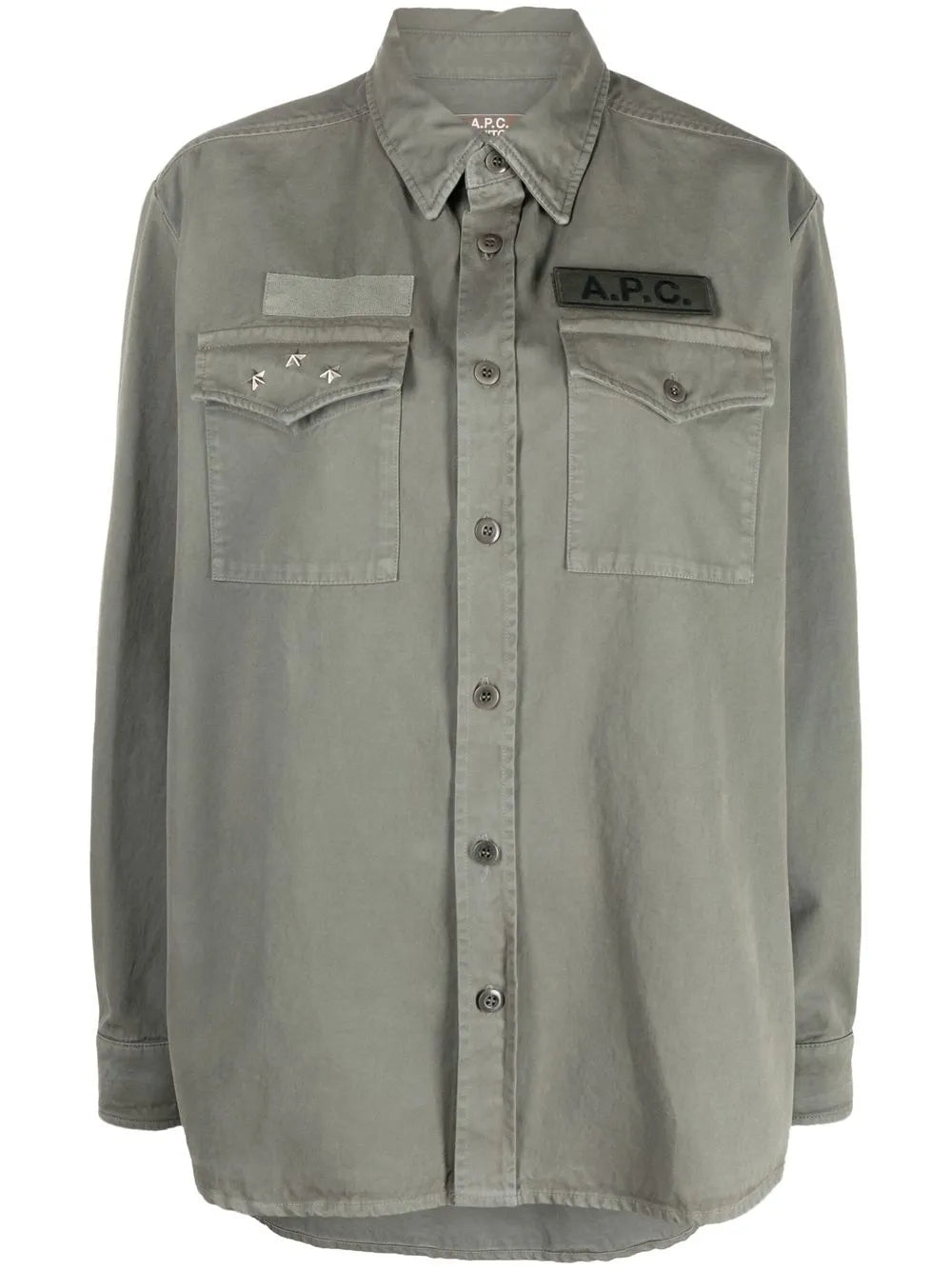 Logo-Patch Shirt Jacket