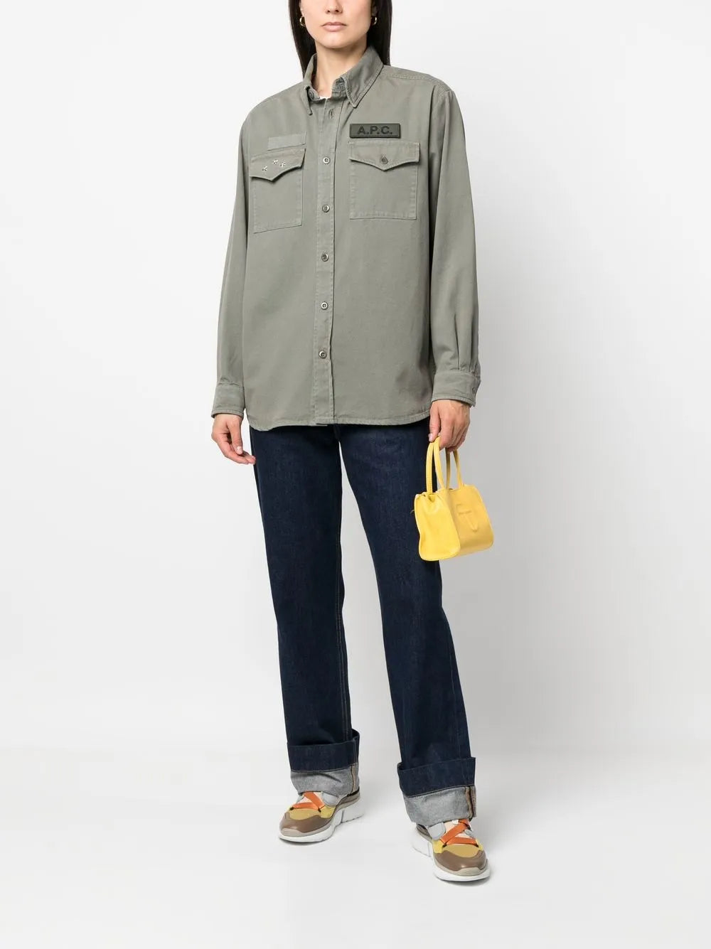 Logo-Patch Shirt Jacket