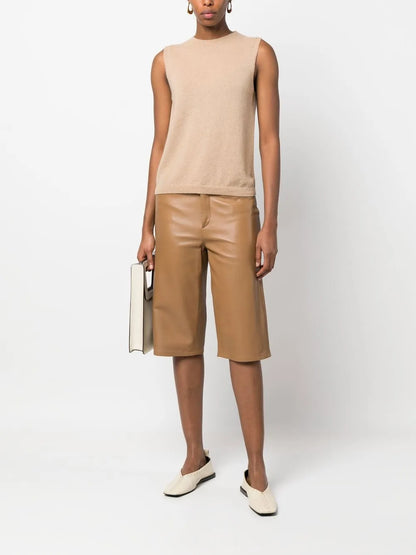 Round Neck Sleeveless Cashmere Sweater