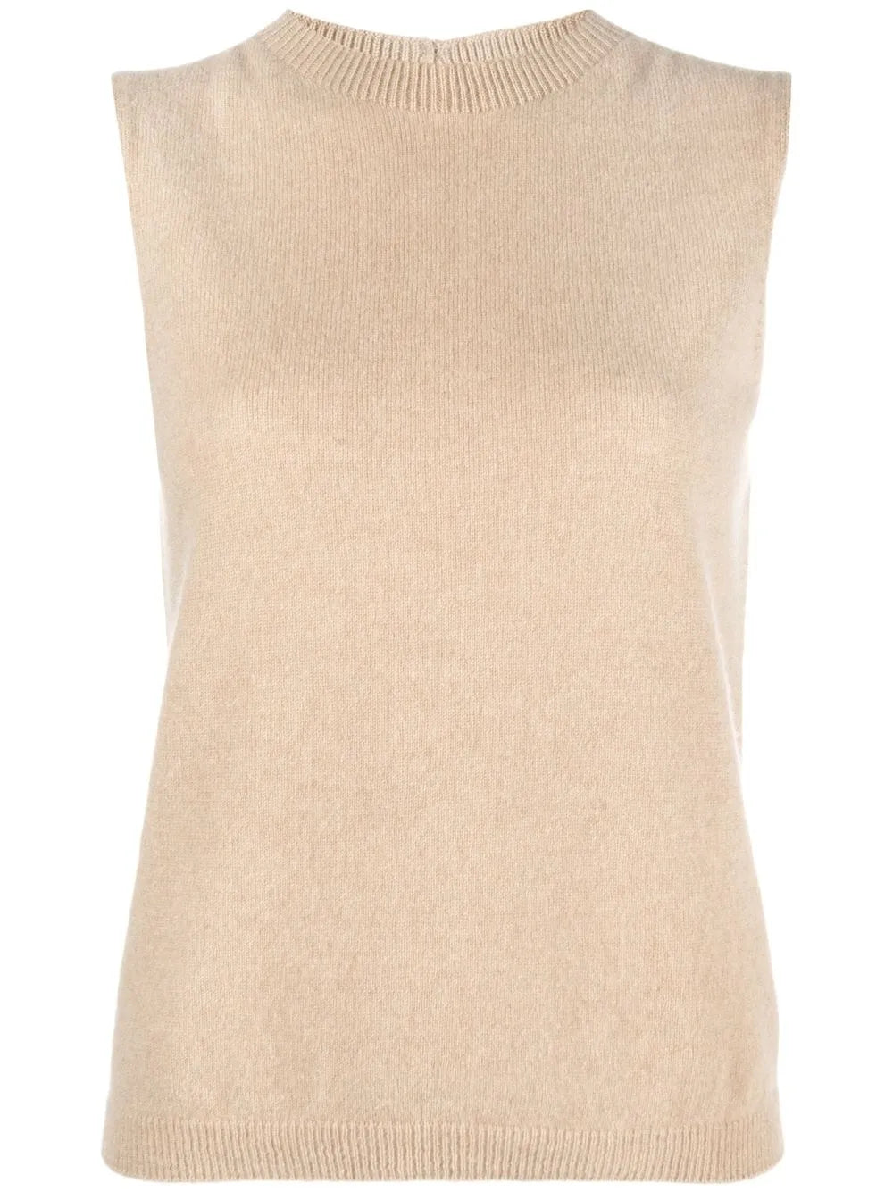 Round Neck Sleeveless Cashmere Sweater