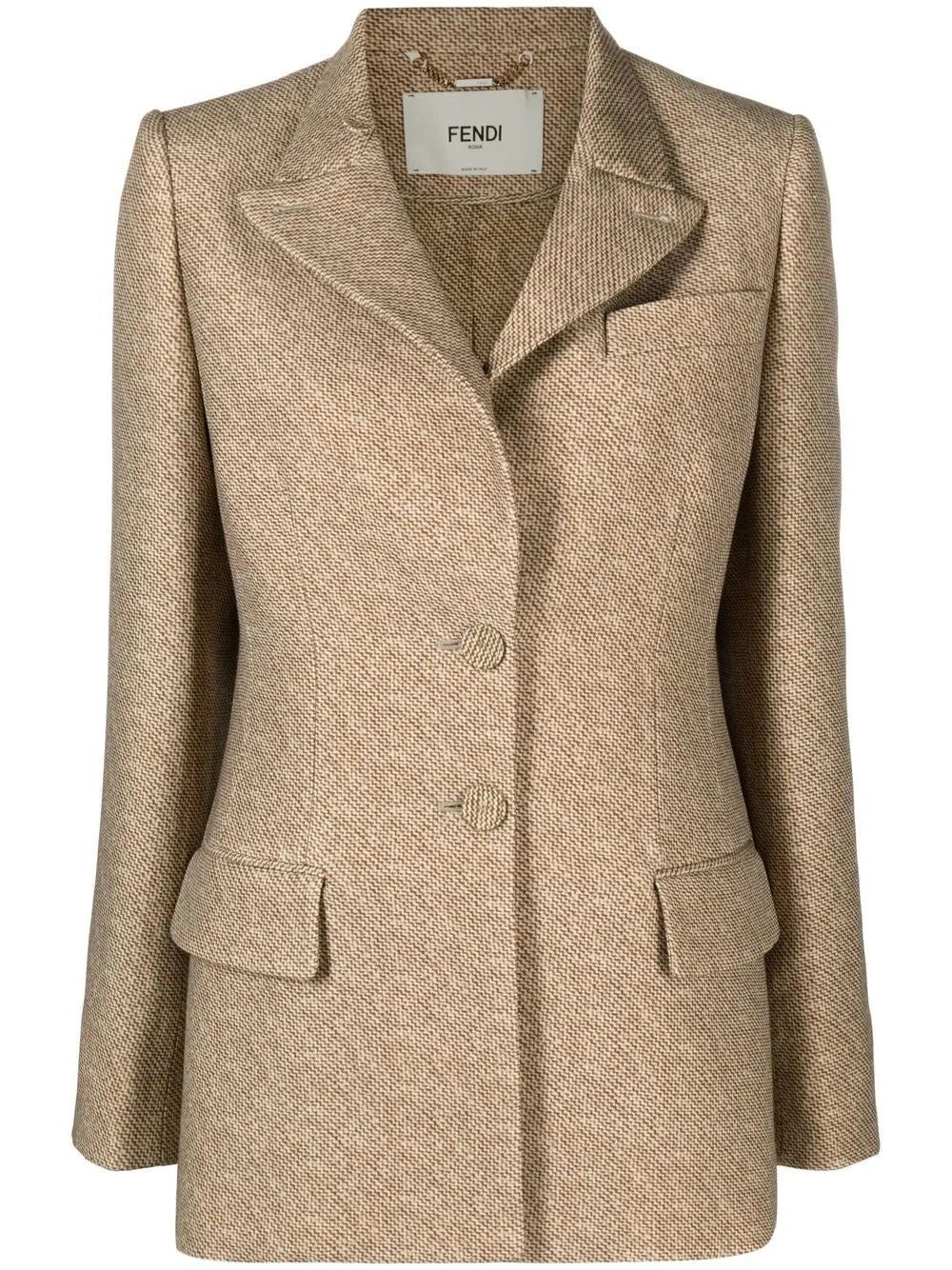 Tailored Button-Fastening Jacket