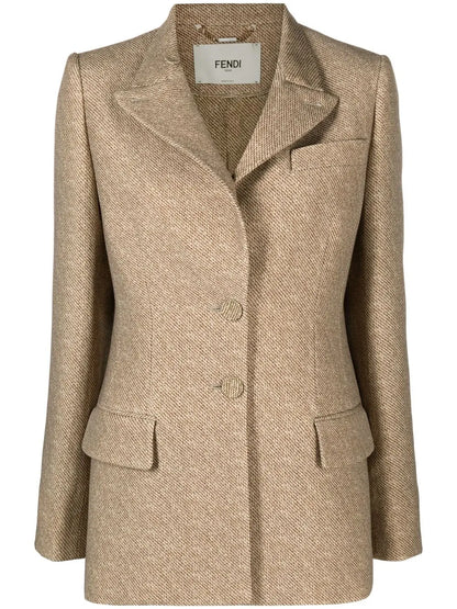 Tailored Button-Fastening Jacket