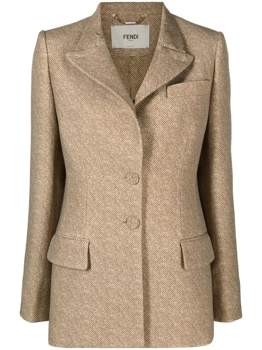 Tailored Button-Fastening Jacket
