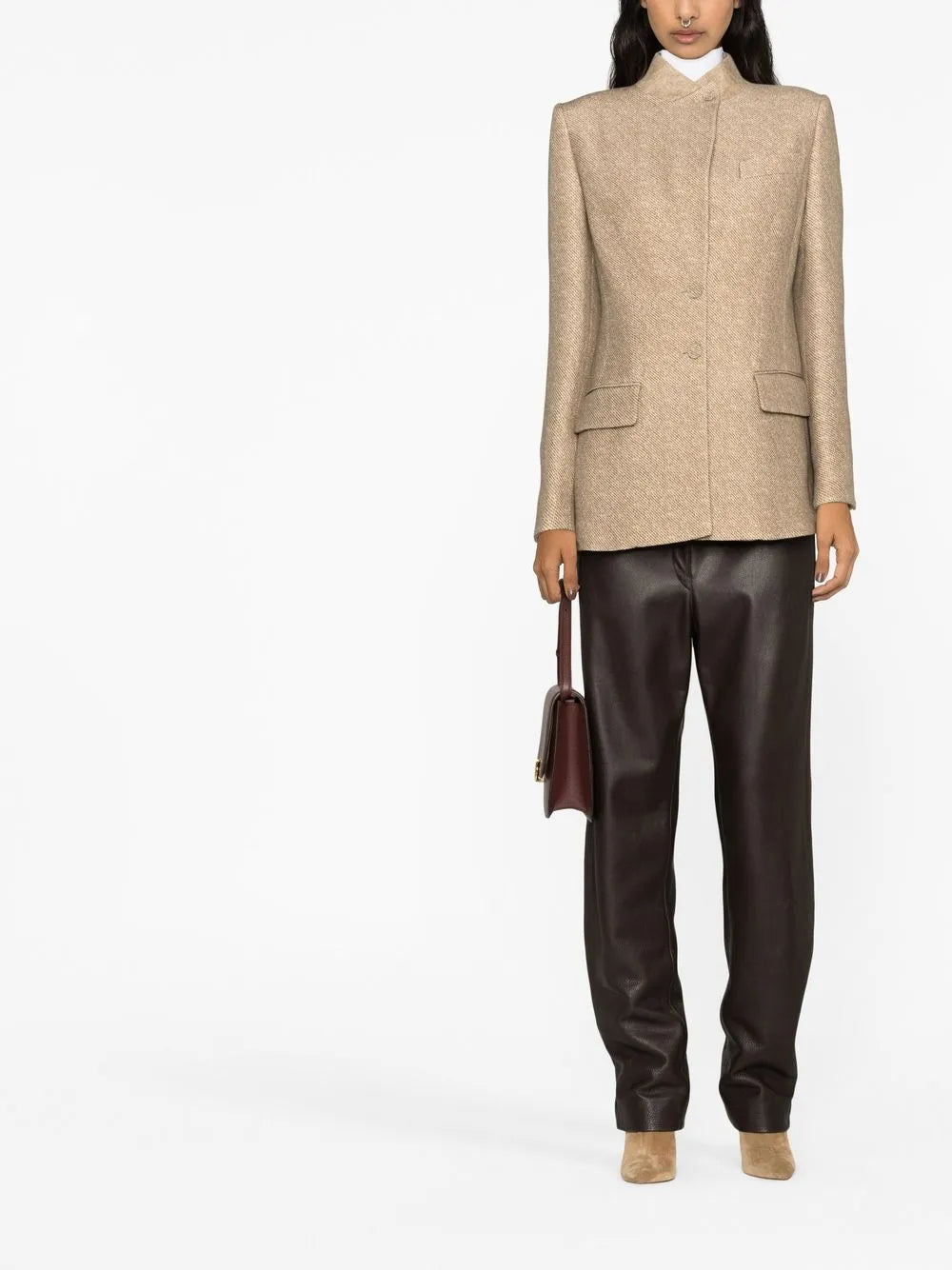 Tailored Button-Fastening Jacket