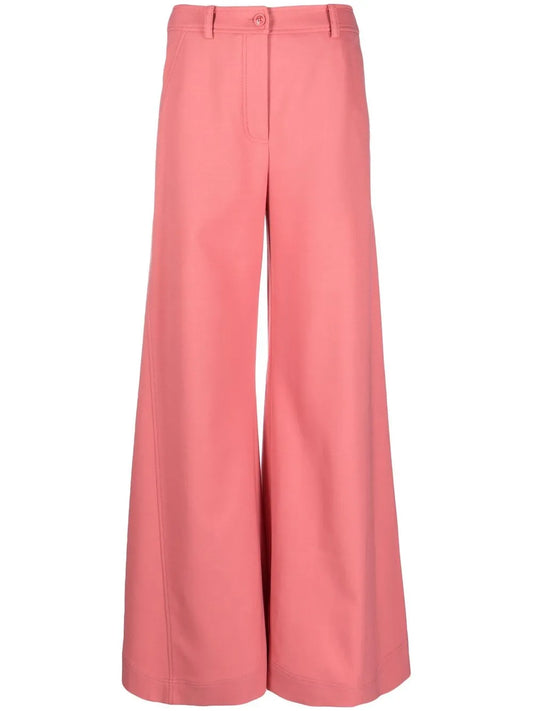 High-Waisted Flared Trousers