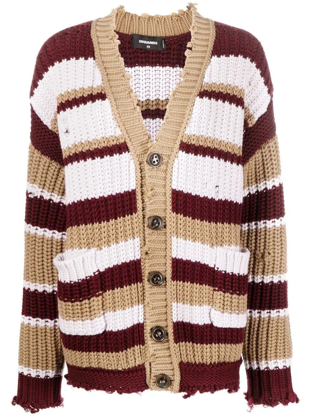 Striped Buttoned Cardigan
