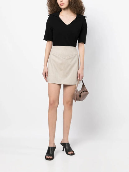 Wool-Blend Mini Skirt