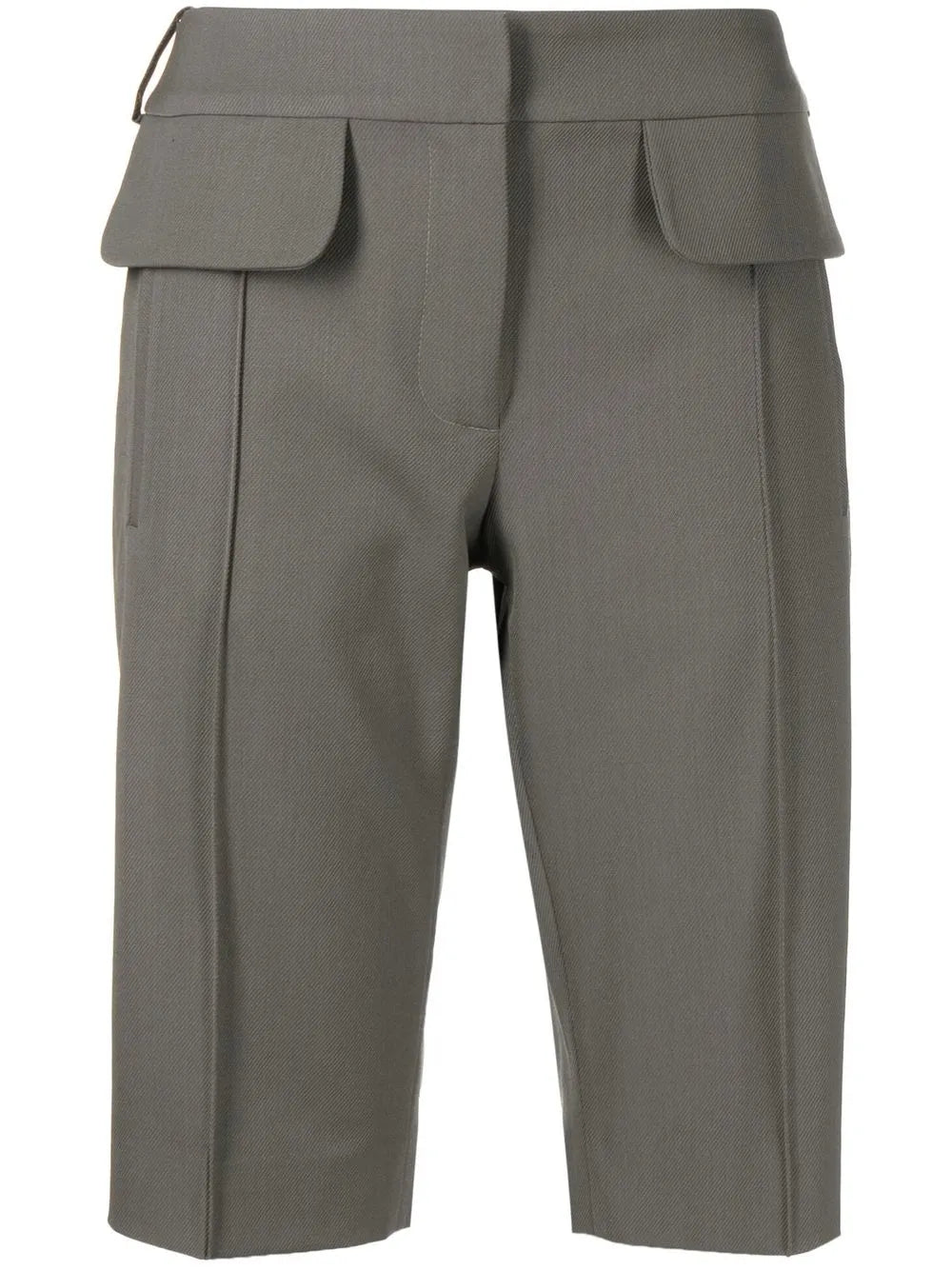Pintuck-Detail Bermuda Shorts