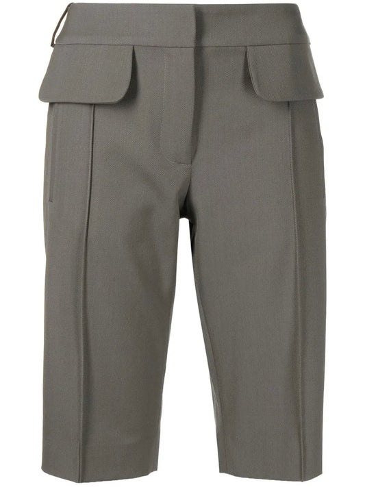 Pintuck-Detail Bermuda Shorts